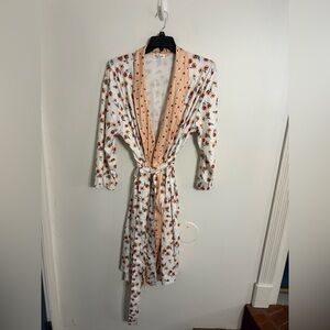 Marie Nicole Hazel Milkmaid Robe Floral Print XXL  & matching baby blanket NWOT